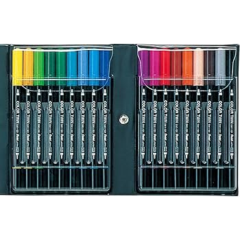 Amazon.co.jp: ぺんてる 水性ペンセット カラーツイン SCW-18 18